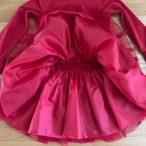 Counting Daisies Girls Size 6 Red Christmas Dress Reindeer - Picture 7 of 11